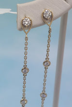 Load image into Gallery viewer, Diamond Drop Earrings - 14K Yellow Gold