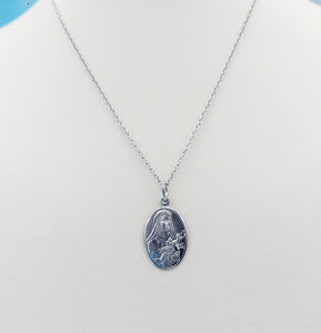 Mother Mary Necklace- Sterling Silver