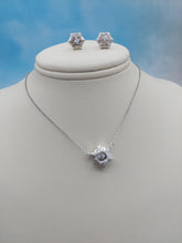 Load image into Gallery viewer, Snowflake Necklace &amp; Earring Set - Sterling Silver
