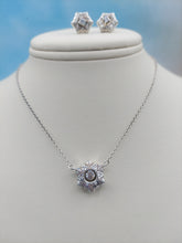 Load image into Gallery viewer, Snowflake Necklace &amp; Earring Set - Sterling Silver