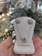 Load image into Gallery viewer, Snowflake Necklace &amp; Earring Set - Sterling Silver