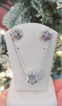 Load image into Gallery viewer, Snowflake Necklace &amp; Earring Set - Sterling Silver