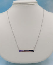 Load image into Gallery viewer, Bar Necklace - 14K White Gold