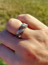 Load image into Gallery viewer, Chocolate CZ &amp; Clear Diamond Ring - Sterling Silver