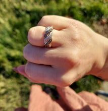 Load image into Gallery viewer, Chocolate CZ &amp; Clear Diamond Ring - Sterling Silver