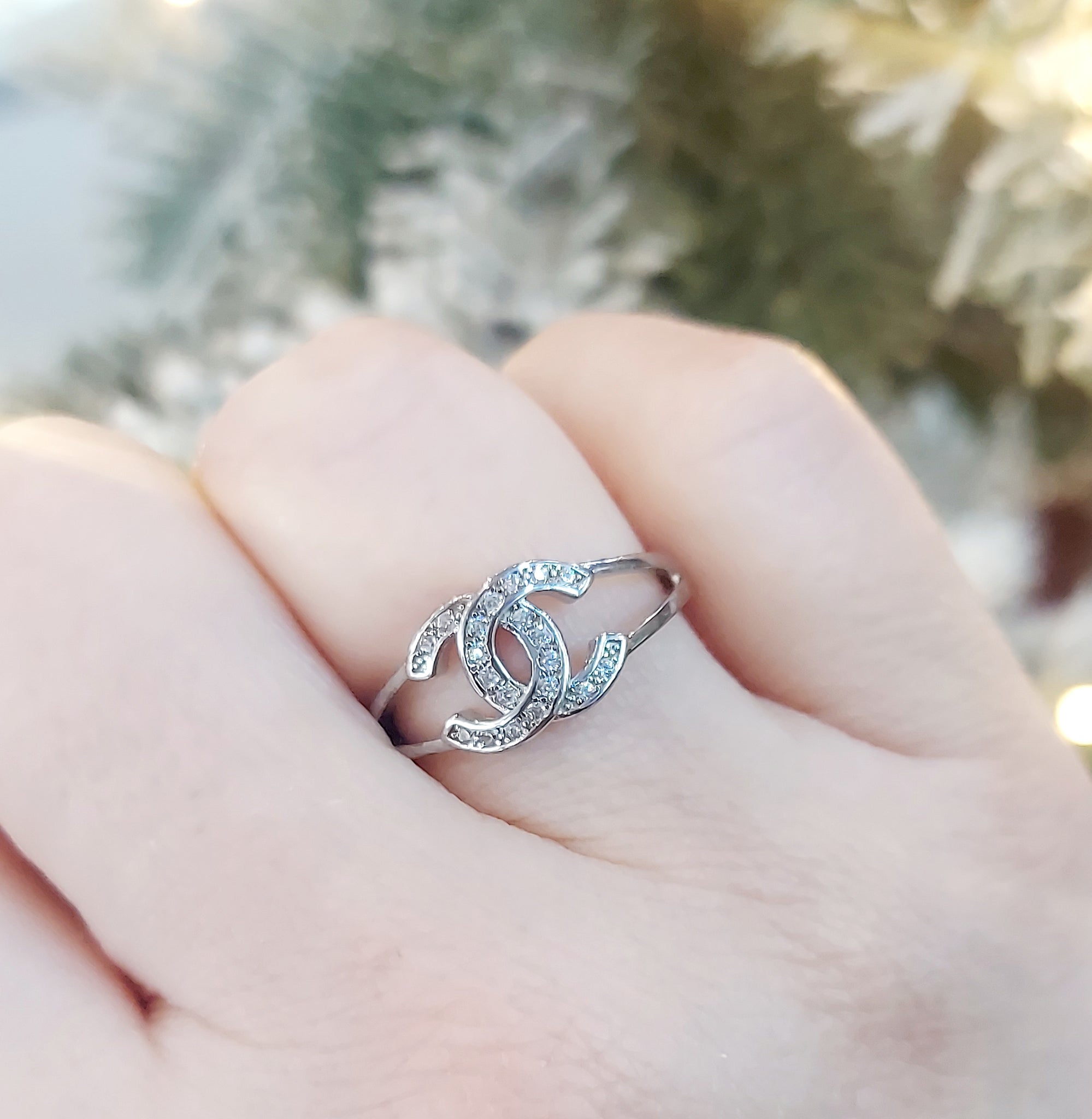 Chunky Designer Inspired CC Ring - Sterling Silver – Marie's Jewelry Store