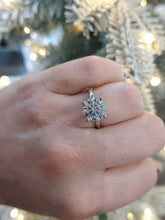 Load image into Gallery viewer, 3.6 Carat Lab Created Diamond Engagement Ring with Hidden Halo - 14K White Gold