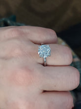 Load image into Gallery viewer, 3.6 Carat Lab Created Diamond Engagement Ring with Hidden Halo - 14K White Gold