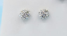 Load image into Gallery viewer, 8mm Crystal Ball Stud Earrings - Sterling Silver