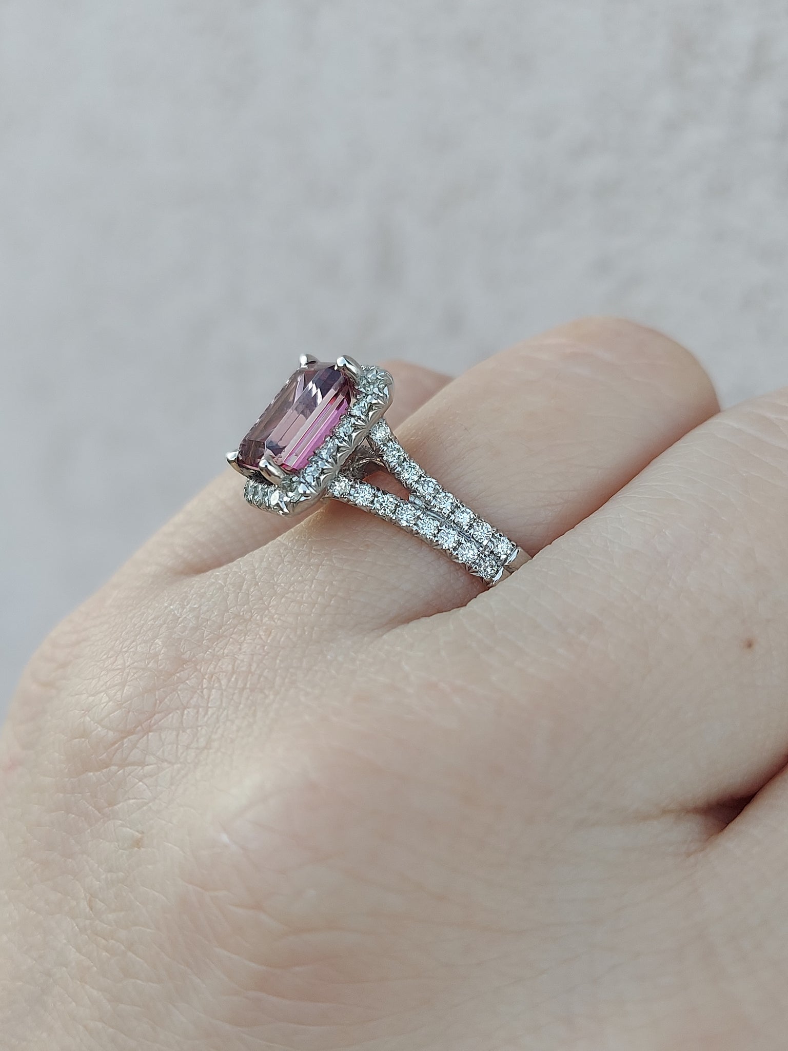 Alaia 3 Carats Cushion Cut Pink Diamond Engagement Ring | Nekta New York