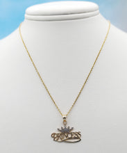 Load image into Gallery viewer, Princess Charm &amp; Chain - 14K Yellow Gold