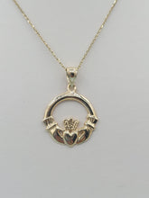 Load image into Gallery viewer, Gold Claddagh Necklace - 14K Yellow Gold