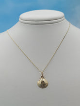 Load image into Gallery viewer, Mussel Shell Pendant &amp; Chain - 14K Yellow Gold