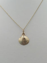 Load image into Gallery viewer, Mussel Shell Pendant &amp; Chain - 14K Yellow Gold