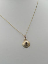 Load image into Gallery viewer, Mussel Shell Pendant &amp; Chain - 14K Yellow Gold