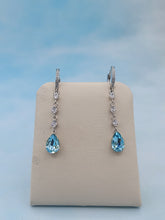 Load image into Gallery viewer, CZ Drop Earrings - Sterling Silver