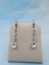 Load image into Gallery viewer, CZ Drop Earrings - Sterling Silver