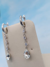Load image into Gallery viewer, CZ Drop Earrings - Sterling Silver