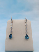 Load image into Gallery viewer, CZ Drop Earrings - Sterling Silver