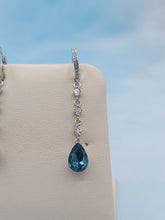 Load image into Gallery viewer, CZ Drop Earrings - Sterling Silver