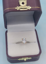 Load image into Gallery viewer, 1.25 Carat Oval Moissanite Diamond Engagement Ring - 14K White &amp; Rose Gold