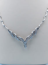 Load image into Gallery viewer, 1.25 Carat Fancy Diamond V Shaped Necklace - 14K White Gold