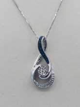 Load image into Gallery viewer, Diamond Love Drop Necklace - Sterling Silver