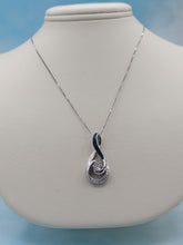 Load image into Gallery viewer, Diamond Love Drop Necklace - Sterling Silver