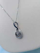 Load image into Gallery viewer, Diamond Love Drop Necklace - Sterling Silver