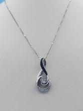 Load image into Gallery viewer, Diamond Love Drop Necklace - Sterling Silver