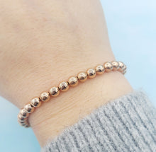 Load image into Gallery viewer, Rose Gold Filled Beaded Stretchy Bracelet