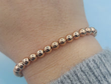 Load image into Gallery viewer, Rose Gold Filled Beaded Stretchy Bracelet