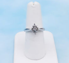 Load image into Gallery viewer, Diamond Cluster Ring - 14K White Gold