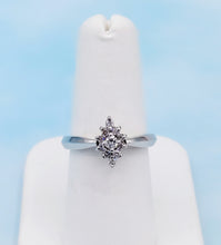 Load image into Gallery viewer, Diamond Cluster Ring - 14K White Gold