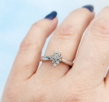 Load image into Gallery viewer, Diamond Cluster Ring - 14K White Gold