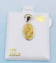 Load image into Gallery viewer, Oval Saint Christopher Medal - 14K Gold