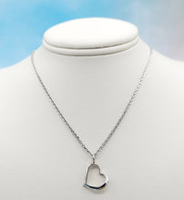 Load image into Gallery viewer, Tilted Open Heart Necklace - Sterling Silver