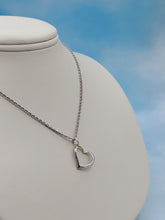 Load image into Gallery viewer, Tilted Open Heart Necklace - Sterling Silver