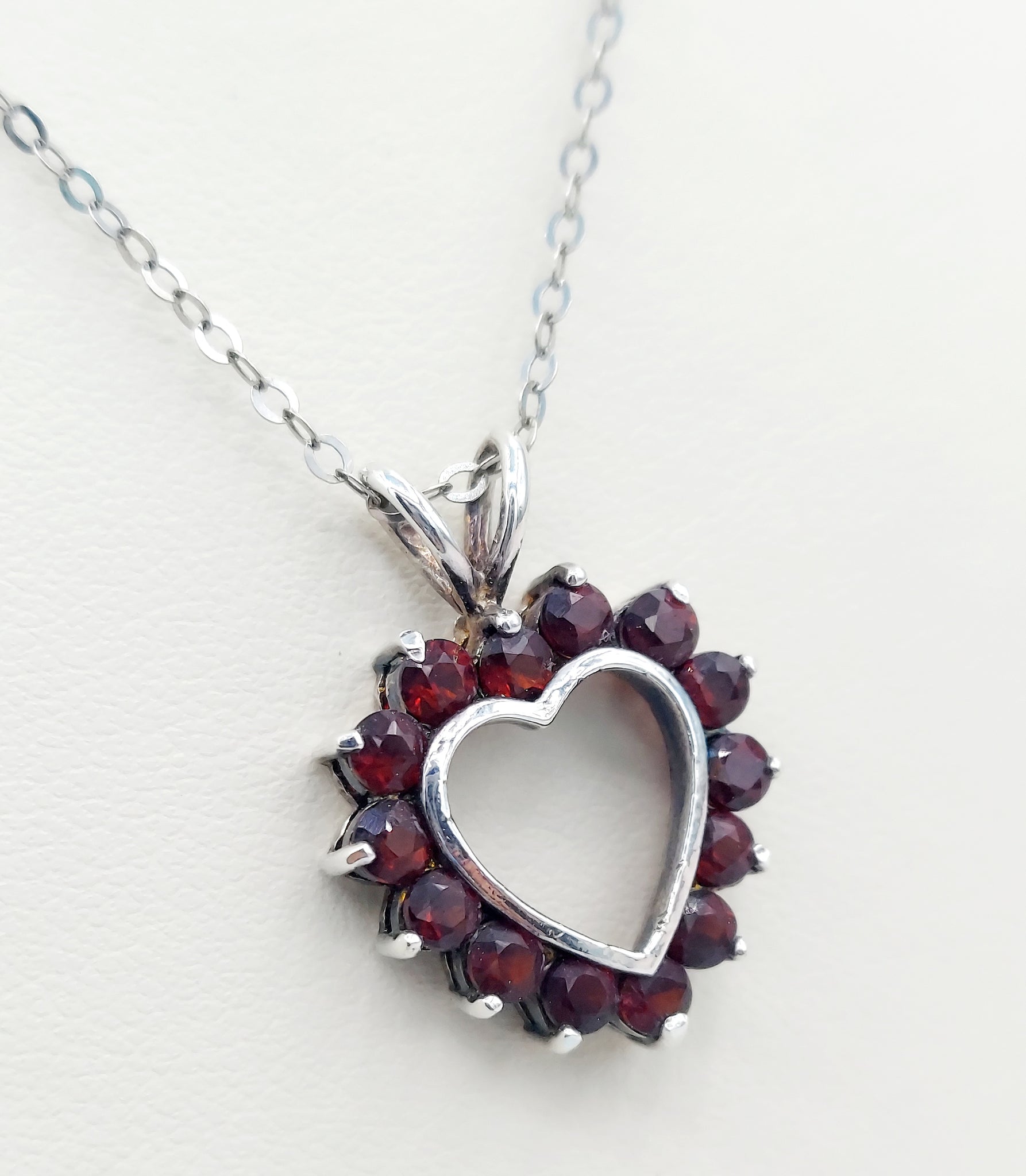 Heart-Shaped Garnet Motherly Love Pendant in Sterling Silver | Zales Outlet