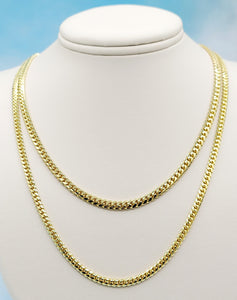 18K Gold Heavy Cuban Link Chain - 22 Inch