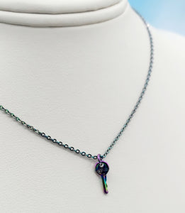 Mini Rainbow "Inspire" Key Necklace