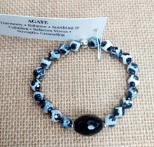 Load image into Gallery viewer, Mystic Agate &amp; Onyx Marie&#39;s Exclusive Beaded Bracelet