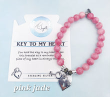 Load image into Gallery viewer, Key To My Heart Silver Charm Bracelet - TJazelle