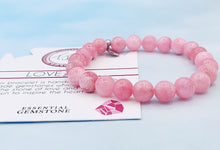 Load image into Gallery viewer, &quot;Love&quot; Pink Jade Stacker Bracelet - TJazelle