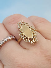 Load image into Gallery viewer, Filigree Signet Ring - 14K Yellow Gold