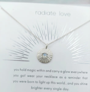 Dogeared Radiate Love Necklace - Sterling Silver