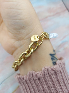 Gold Tone Chain Link Bracelet