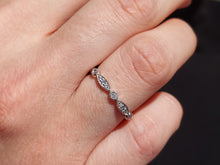 Load image into Gallery viewer, Diamond Band with Circle &amp; Marquise Shapes - 14K White Gold
