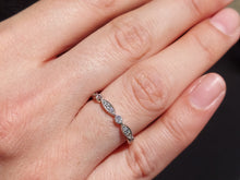 Load image into Gallery viewer, Diamond Band with Circle &amp; Marquise Shapes - 14K White Gold
