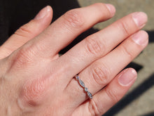 Load image into Gallery viewer, Diamond Band with Circle &amp; Marquise Shapes - 14K White Gold